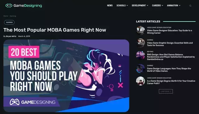 gamedesigning.org homepage screenshot