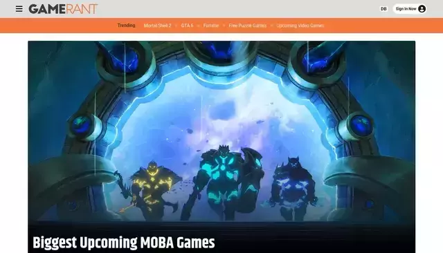 gamerant.com homepage screenshot