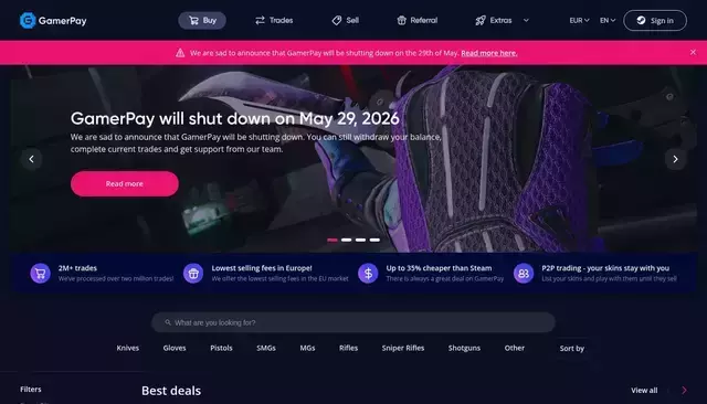 gamerpay.gg homepage screenshot