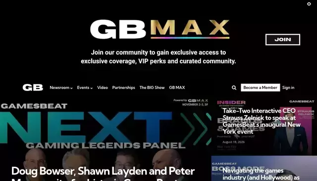 gamesbeat.com homepage screenshot