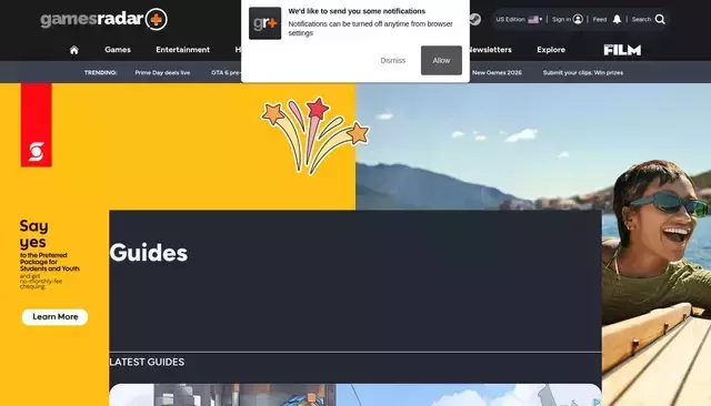 gamesradar.com homepage screenshot
