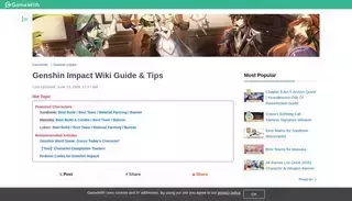 Game With Genshin Impact Wiki Guide & Tips - GameWith