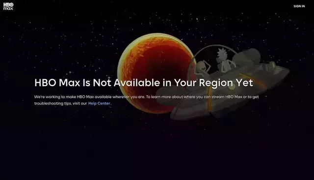 hbomax.com homepage screenshot