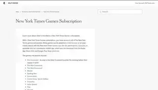 Nytimes New York Times Games Subscription - The New York Times Help Center