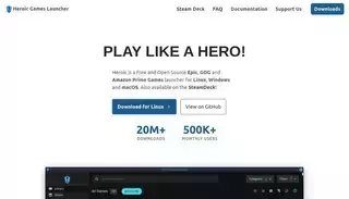 Heroic Games Launcher Heroic Games Launcher — Free Epic, GOG & Amazon Games Launcher