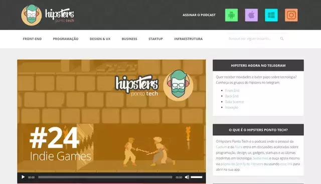 hipsters.tech homepage screenshot