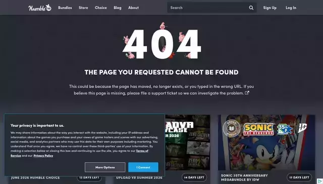 humblebundle.com homepage screenshot