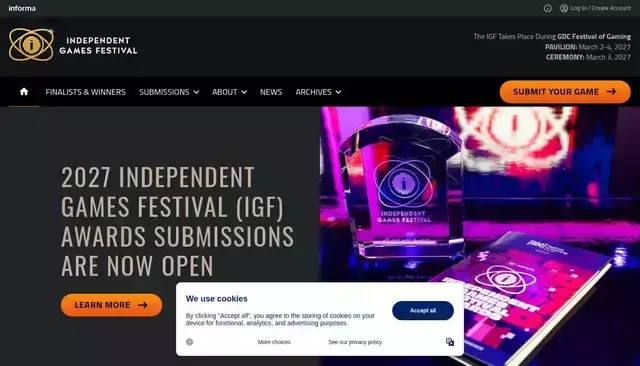 igf.com homepage screenshot
