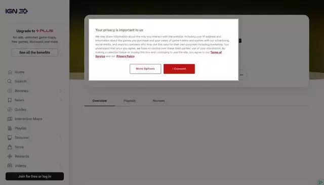 ign.com homepage screenshot