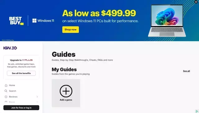 ign.com homepage screenshot