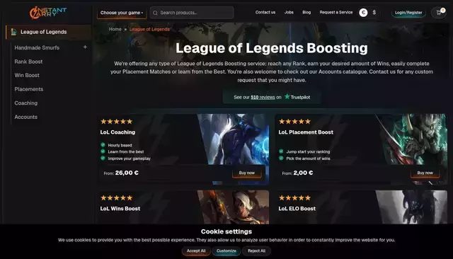 instant-carry.com homepage screenshot