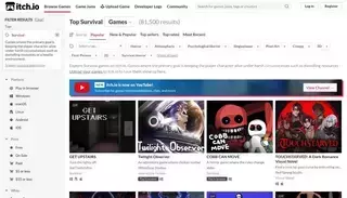 Itch Top Survival games - itch.io