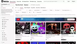 Itch Top Survival games - itch.io