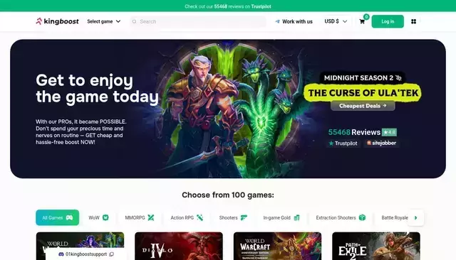 kingboost.net homepage screenshot