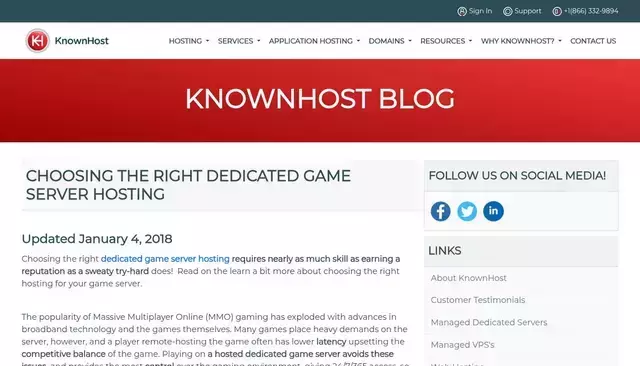 knownhost.com homepage screenshot
