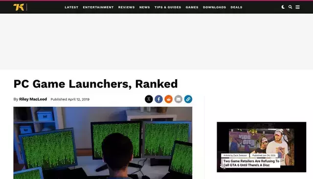 kotaku.com homepage screenshot