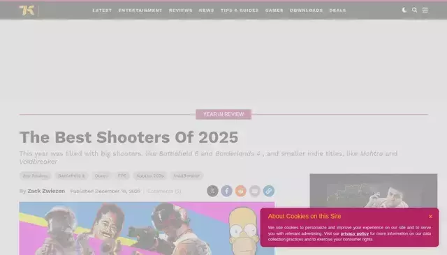 kotaku.com homepage screenshot
