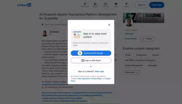 linkedin.com homepage screenshot