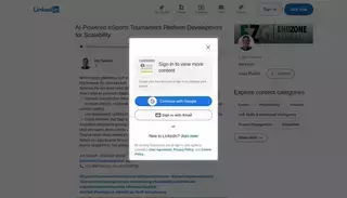 Linked In AI-Powered eSports Tournament Platform Development for Scalability | Jim Dorash posted on the topic | LinkedIn