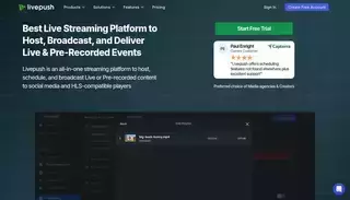 Live Push Best Live Streaming Platform – Hosting, Multistream & Pre-recorded