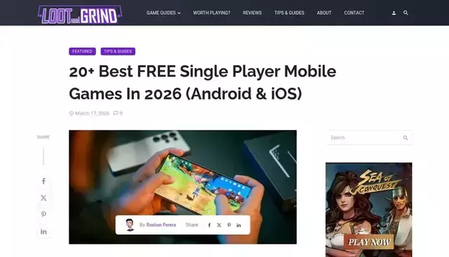 lootandgrind.com homepage screenshot