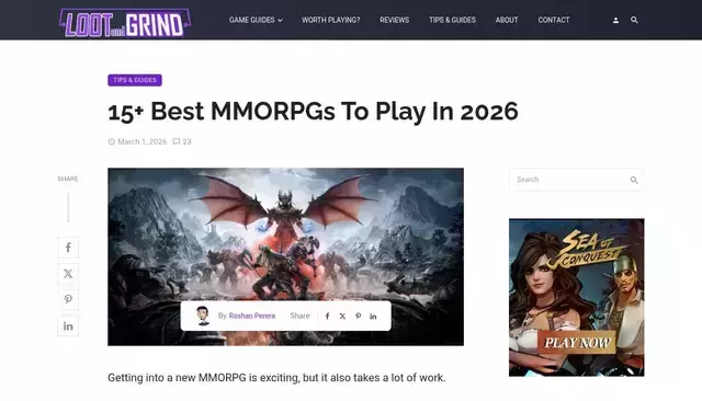 lootandgrind.com homepage screenshot