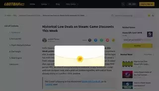 Loot Bar Historical Low Deals on Steam: Game Discounts This Week