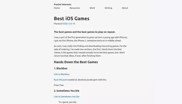 lukasmurdock.com homepage screenshot
