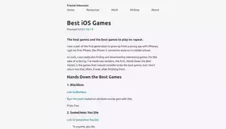 Lukas Murdock Best iOS Games