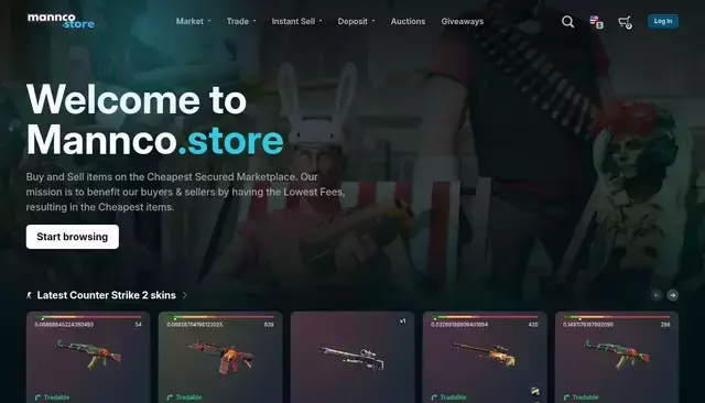 mannco.store homepage screenshot