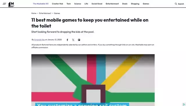 mashable.com homepage screenshot
