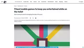 Mash Able 11 best mobile games to keep you entertained while on the toilet | Mashable