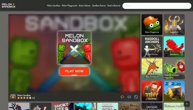 melon-sandbox.io homepage screenshot