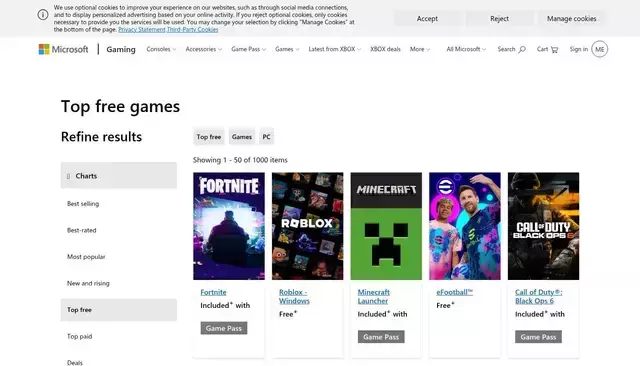 microsoft.com homepage screenshot