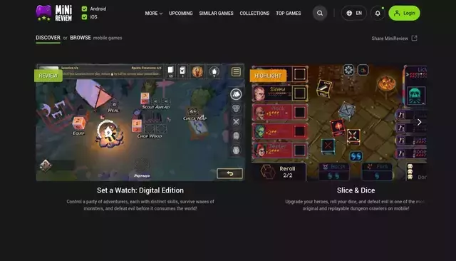 minireview.io homepage screenshot