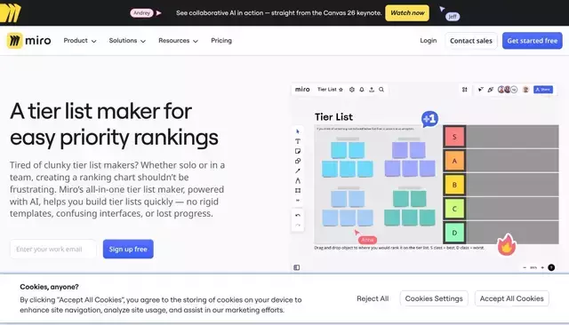 miro.com homepage screenshot