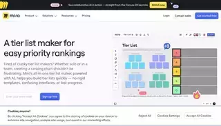 Miro FREE Tier List Maker Online | Miro