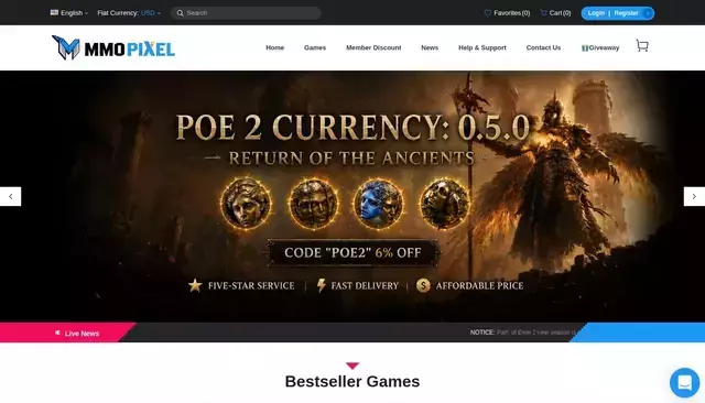 mmopixel.com homepage screenshot