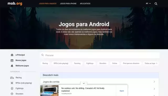 mob.org homepage screenshot