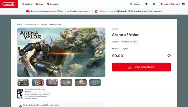 nintendo.com homepage screenshot