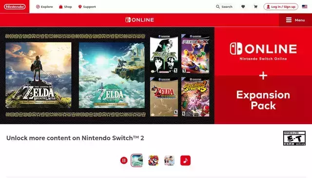 nintendo.com homepage screenshot