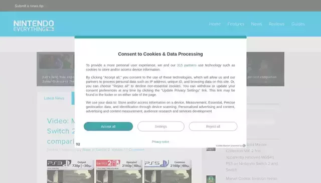 nintendoeverything.com homepage screenshot