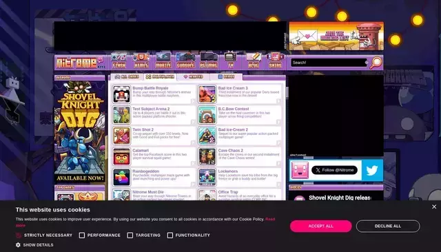 nitrome.com homepage screenshot