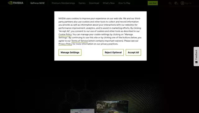 nvidia.com homepage screenshot