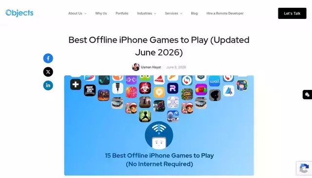 objects.ws homepage screenshot