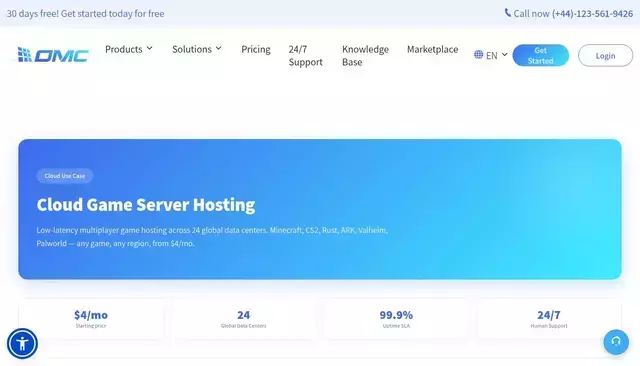 omc.cloud homepage screenshot