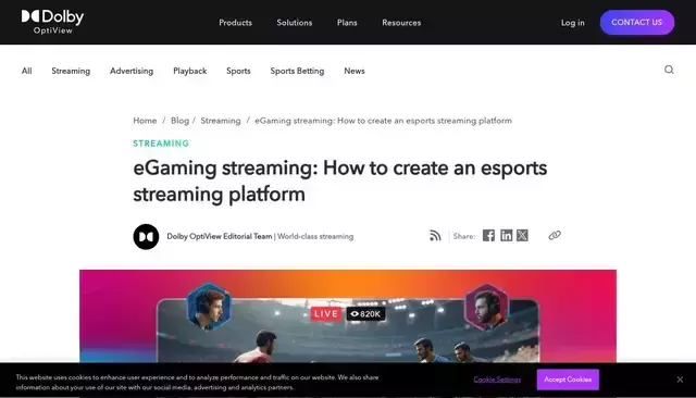 optiview.dolby.com homepage screenshot