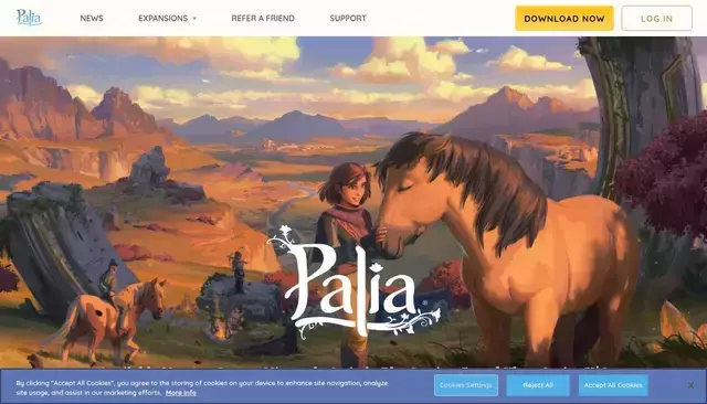 palia.com homepage screenshot