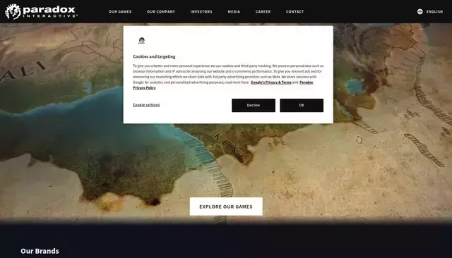 paradoxinteractive.com homepage screenshot