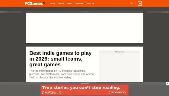 pcgamesn.com homepage screenshot